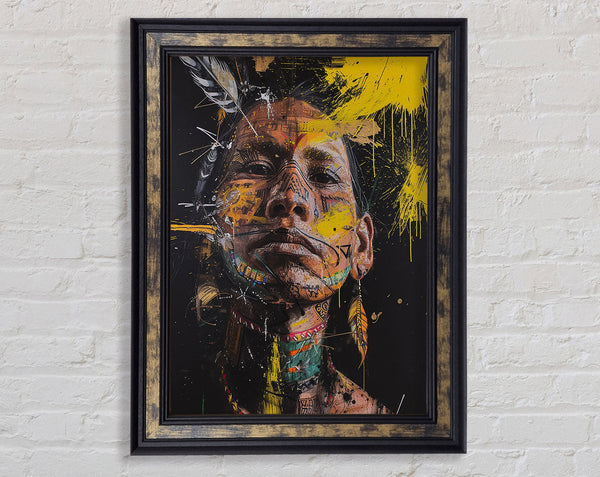 Native Art Graffiti Framed Print