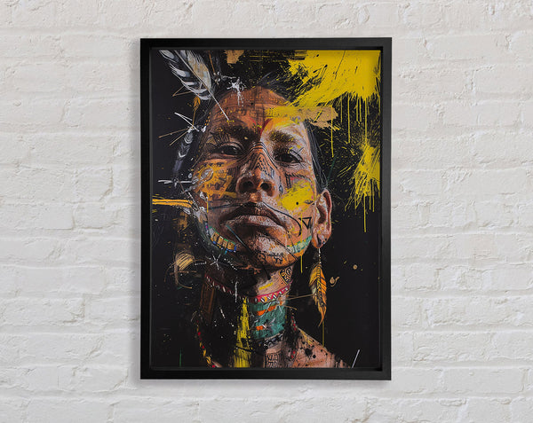 Native Art Graffiti Framed Print
