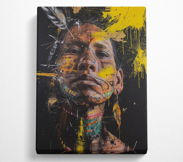  A Canvas Print of Native Art Graffiti Canvas Art