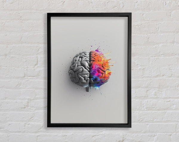 Neon Brain Framed Print