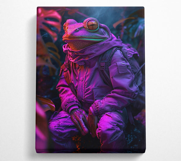  A Canvas Print of Neon Frog Canvas Art