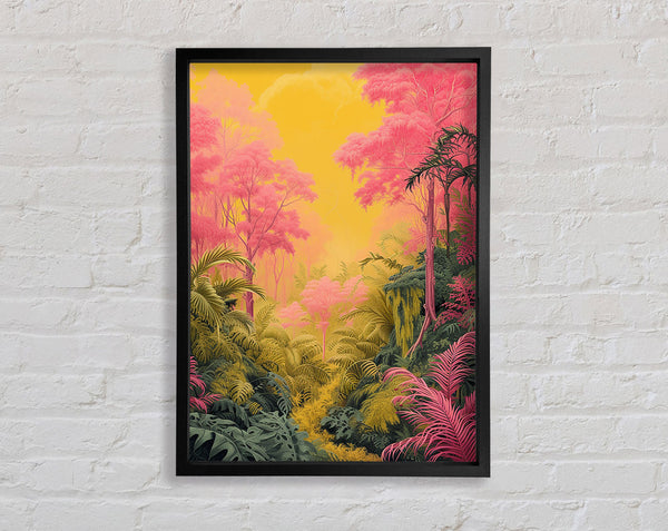 Neon Jungle Framed Print