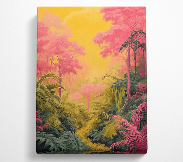  A Canvas Print of Neon Jungle Canvas Wall Art