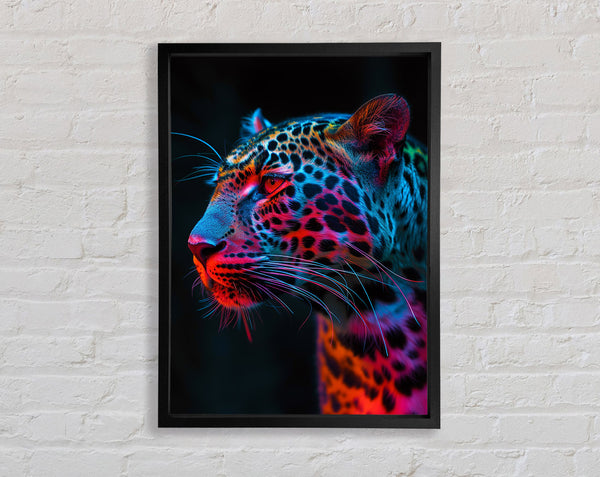 Neon Leopard Framed Print