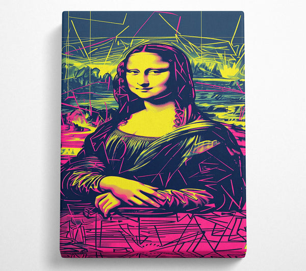  A Canvas Print of Neon Mona Lisa Canvas Wall Art