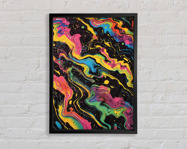 Neon Nineties Framed Print
