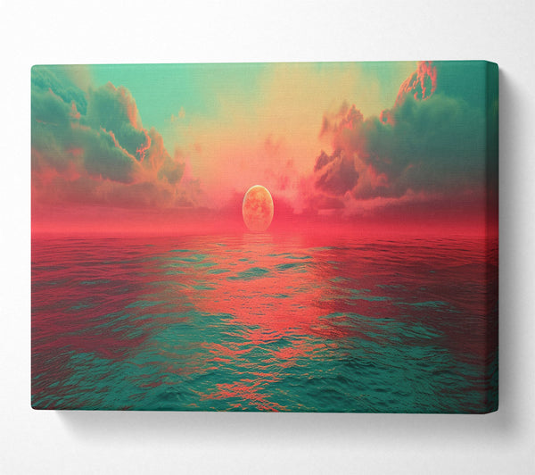  A Canvas Print of Neon Sunset Canvas Print