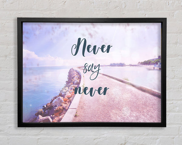 Never Say Never Framed Print
