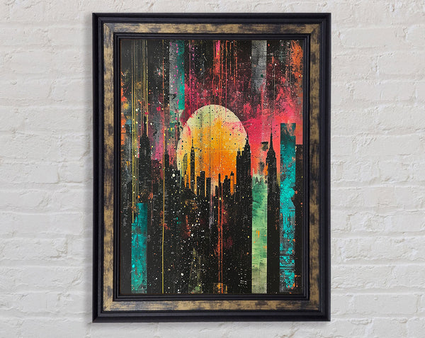 New York Splash Framed Print