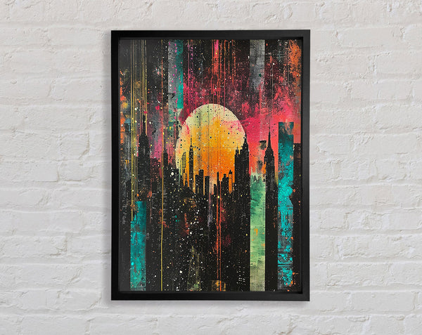 New York Splash Framed Print