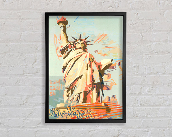 New York Statue Art Framed Print