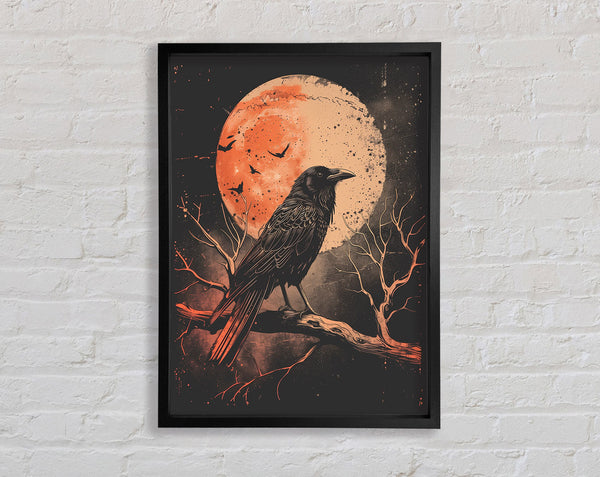 Night Crow Framed Print
