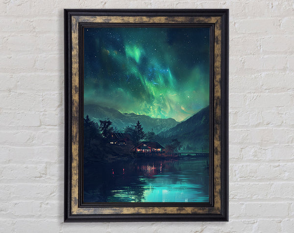 Northern Lights In Canada Framed Print