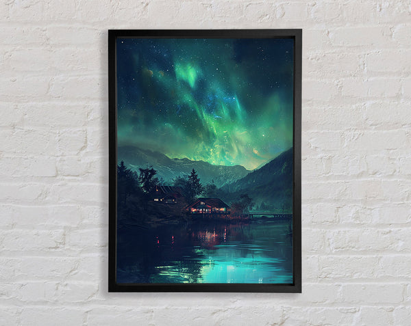 Northern Lights In Canada Framed Print