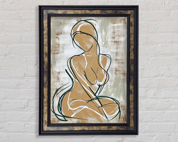 Nude Drawing Framed Print