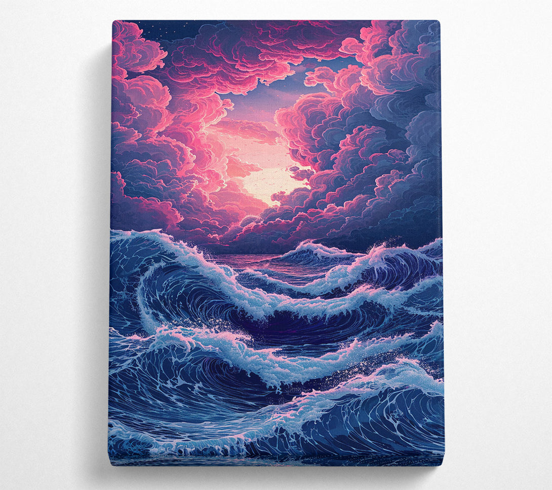  A Canvas Print of Ocean Waves Canvas Wall Art