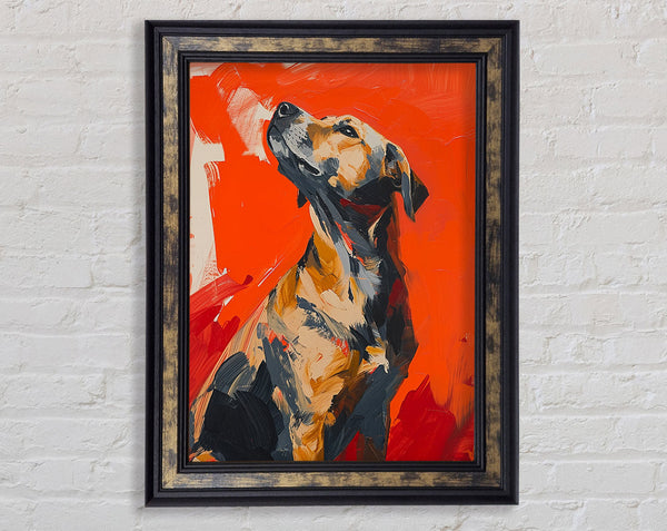 Oil Labrador Framed Print