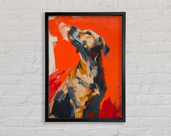 Oil Labrador Framed Print