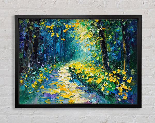Oil Painting Woodland Framed Print