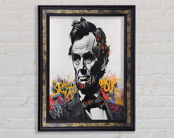 Old Abe Graffiti Framed Print