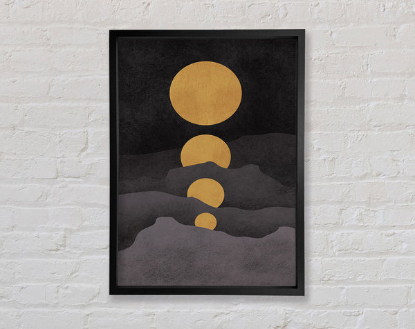 Orange Circles Framed Print