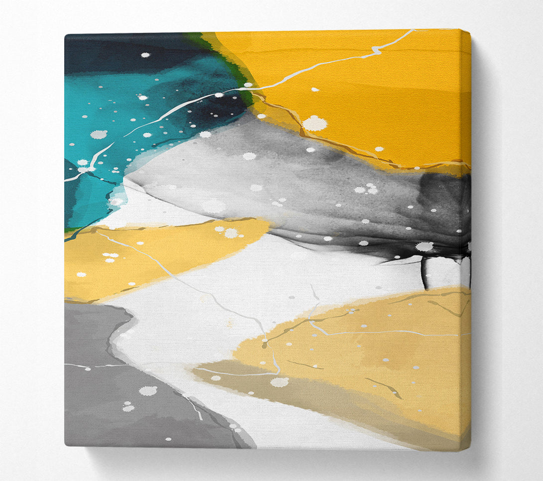  A Canvas Print of Paint Effect Colours Canvas Art