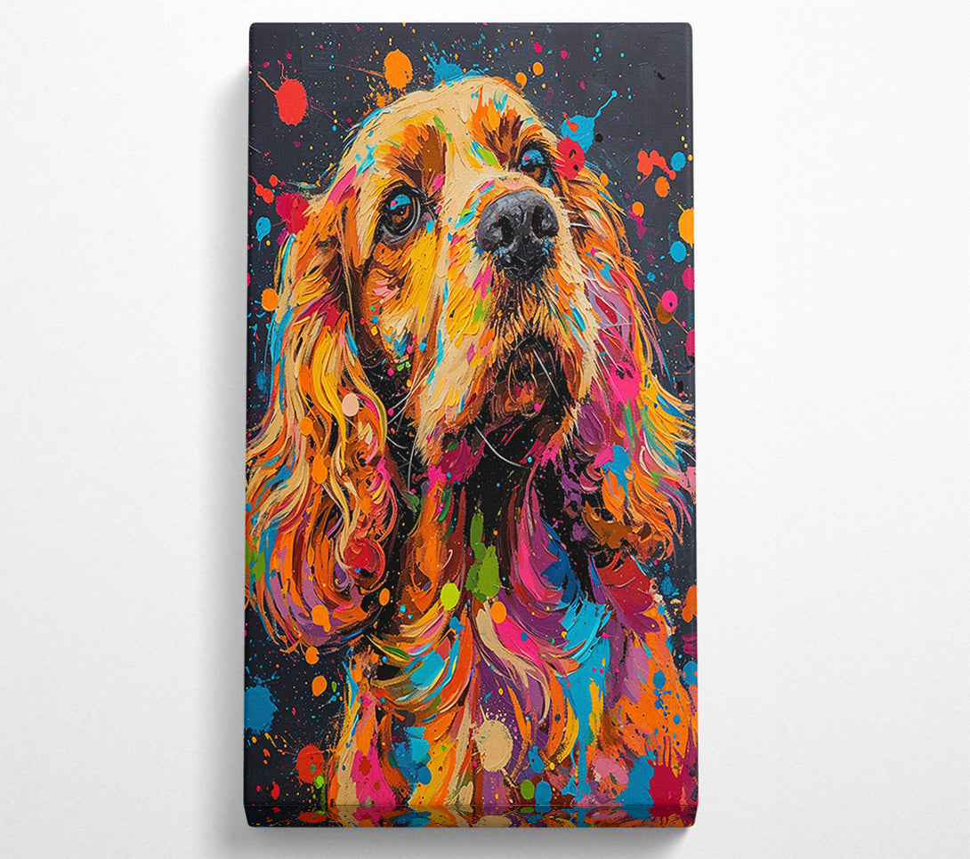  A Canvas Print of Paint Splatter Dog Canvas Wall Art