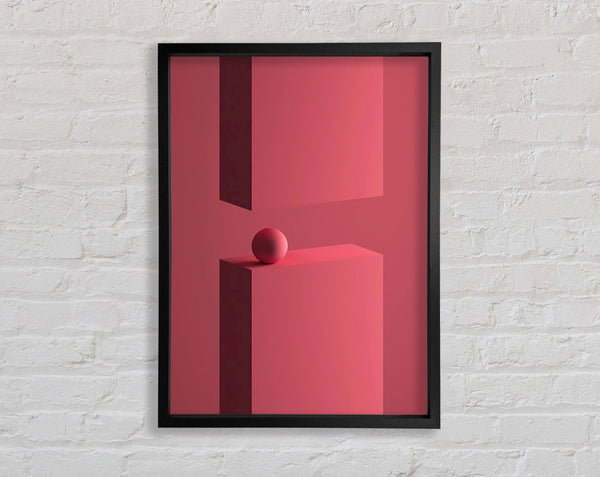 Pink Blocks With Ball Framed Print