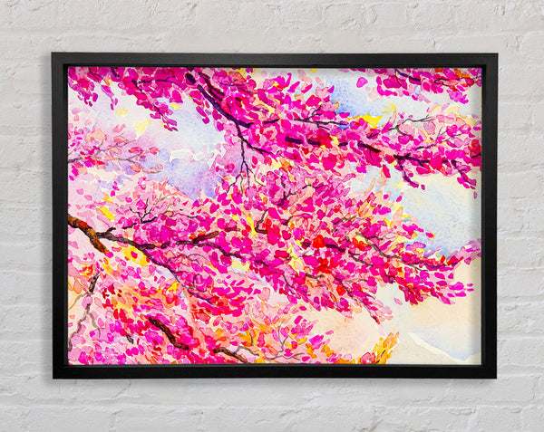 Pink Blossom Branch Framed Print
