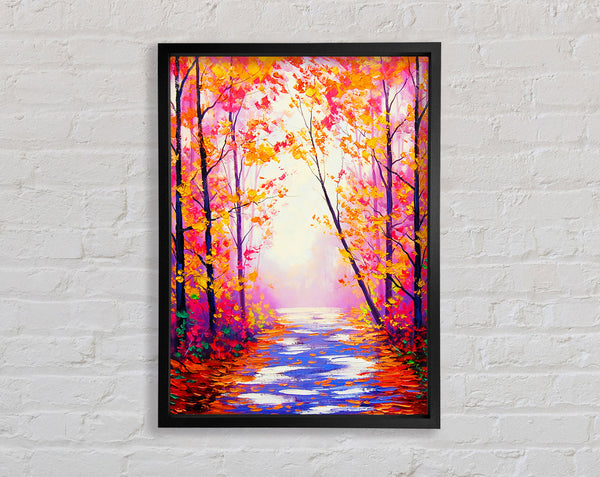 Pink Blossom Walk Framed Print