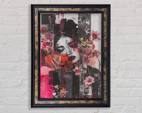 Pink Flower Fashion Framed Print