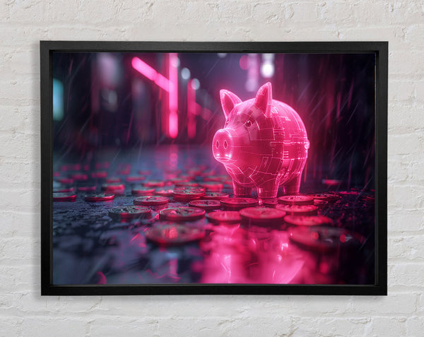 Pink Pig Safe Framed Print