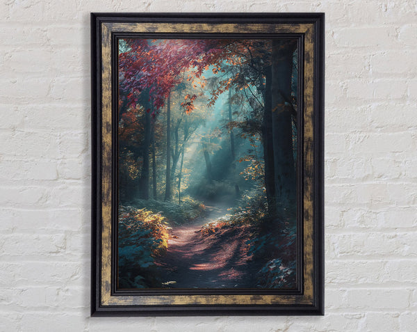 Pink Trees Above The Forest Framed Print
