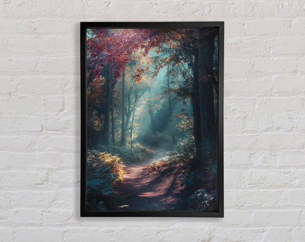 Pink Trees Above The Forest Framed Print