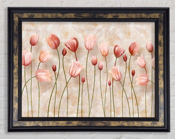 Pink Tulip Stand Framed Print