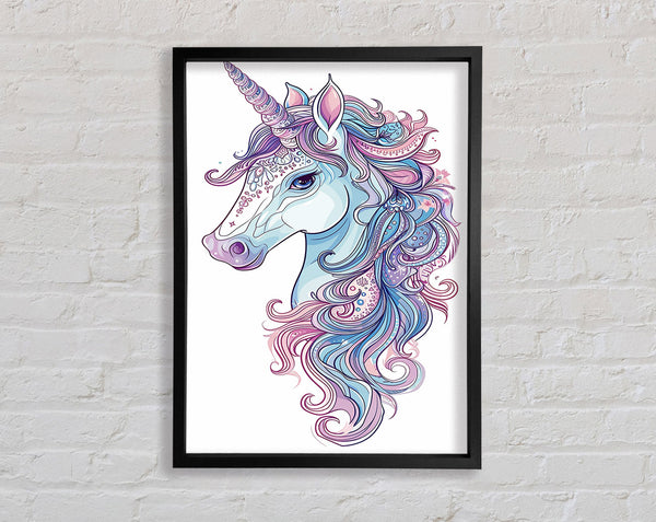 Pink Unicorn Fairy Framed Print