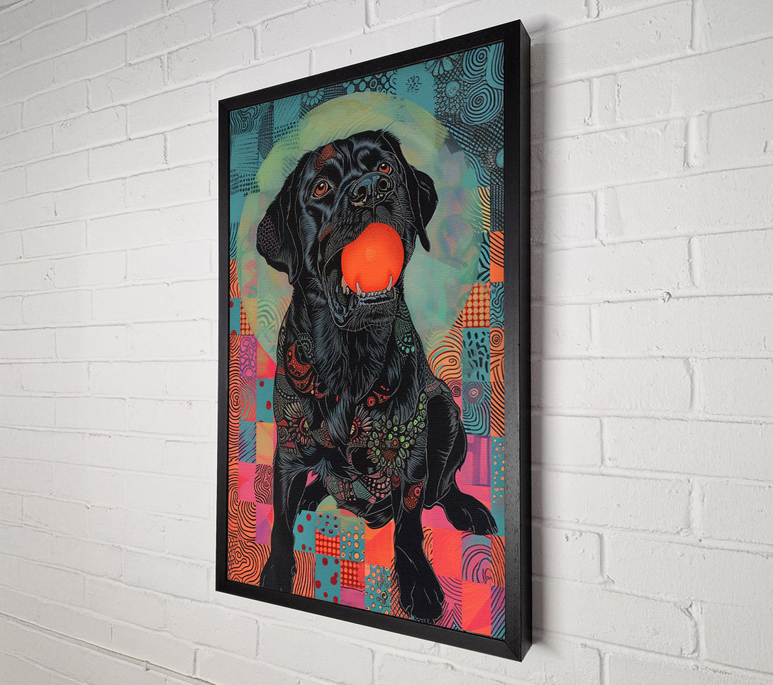 A Canvas Print of Playful Labrador Canvas Art