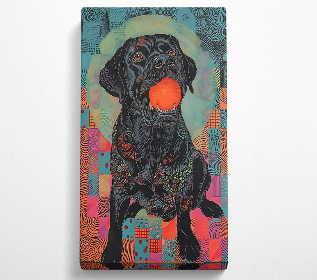  A Canvas Print of Playful Labrador Canvas Art