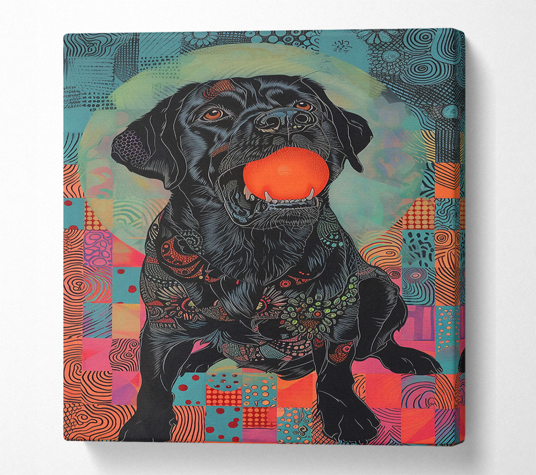  A Canvas Print of Playful Labrador Canvas Art