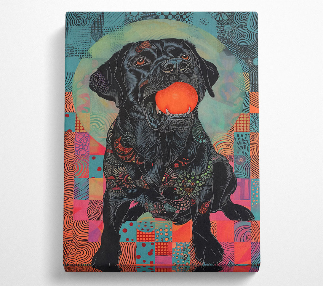  A Canvas Print of Playful Labrador Canvas Art