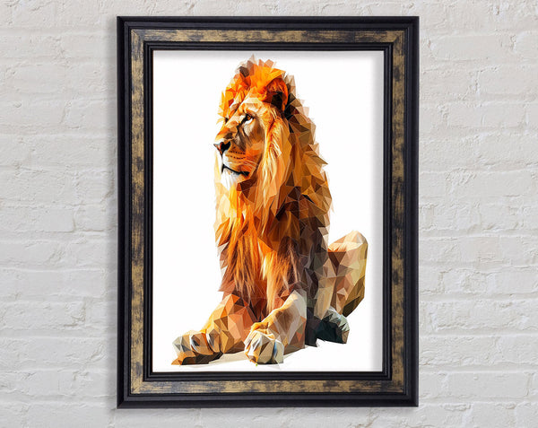 Poly Lion Framed Print