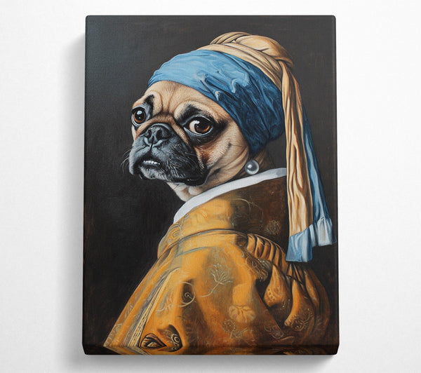 Pug With Pearl Earring