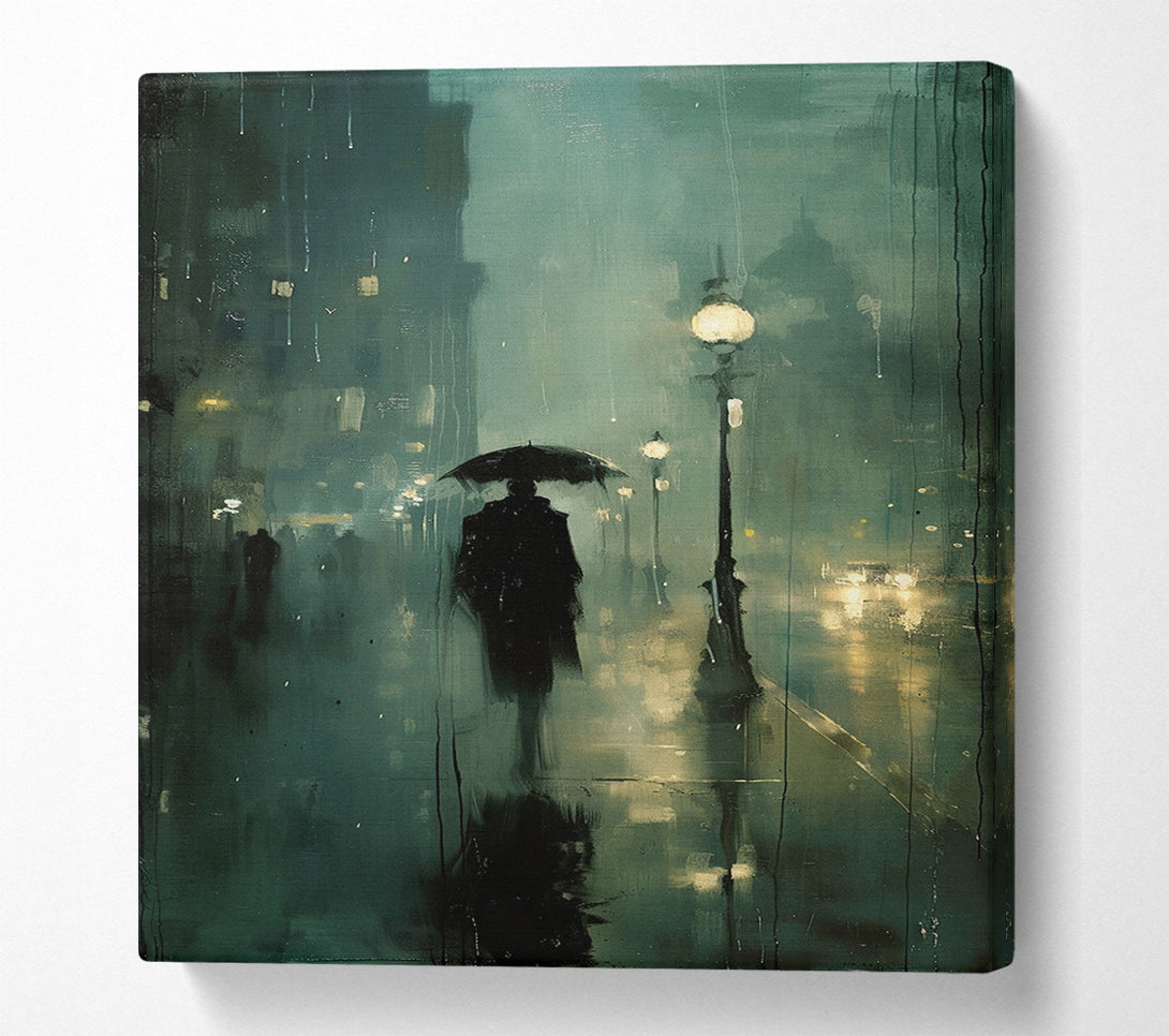  A Canvas Print of Rain Walk Canvas Wall Art