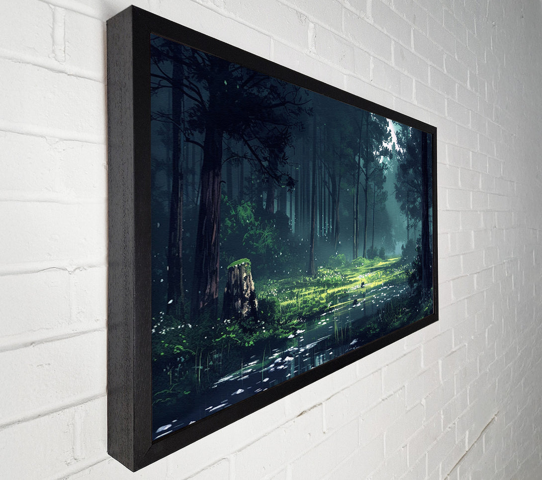  A Canvas Print of Rainy Forest Canvas Wall Art