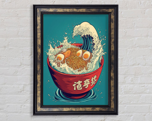Ramen Wave Framed Print
