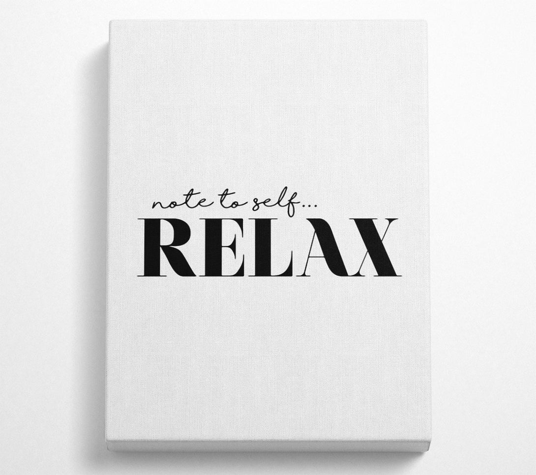  A Canvas Print of Relax Canvas Print