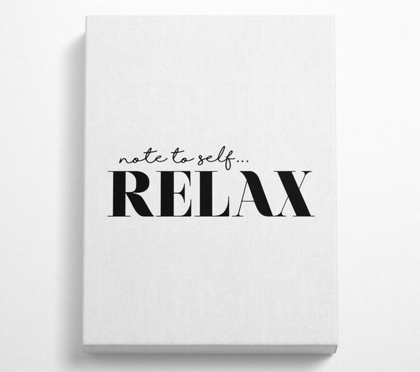  A Canvas Print of Relax Canvas Print