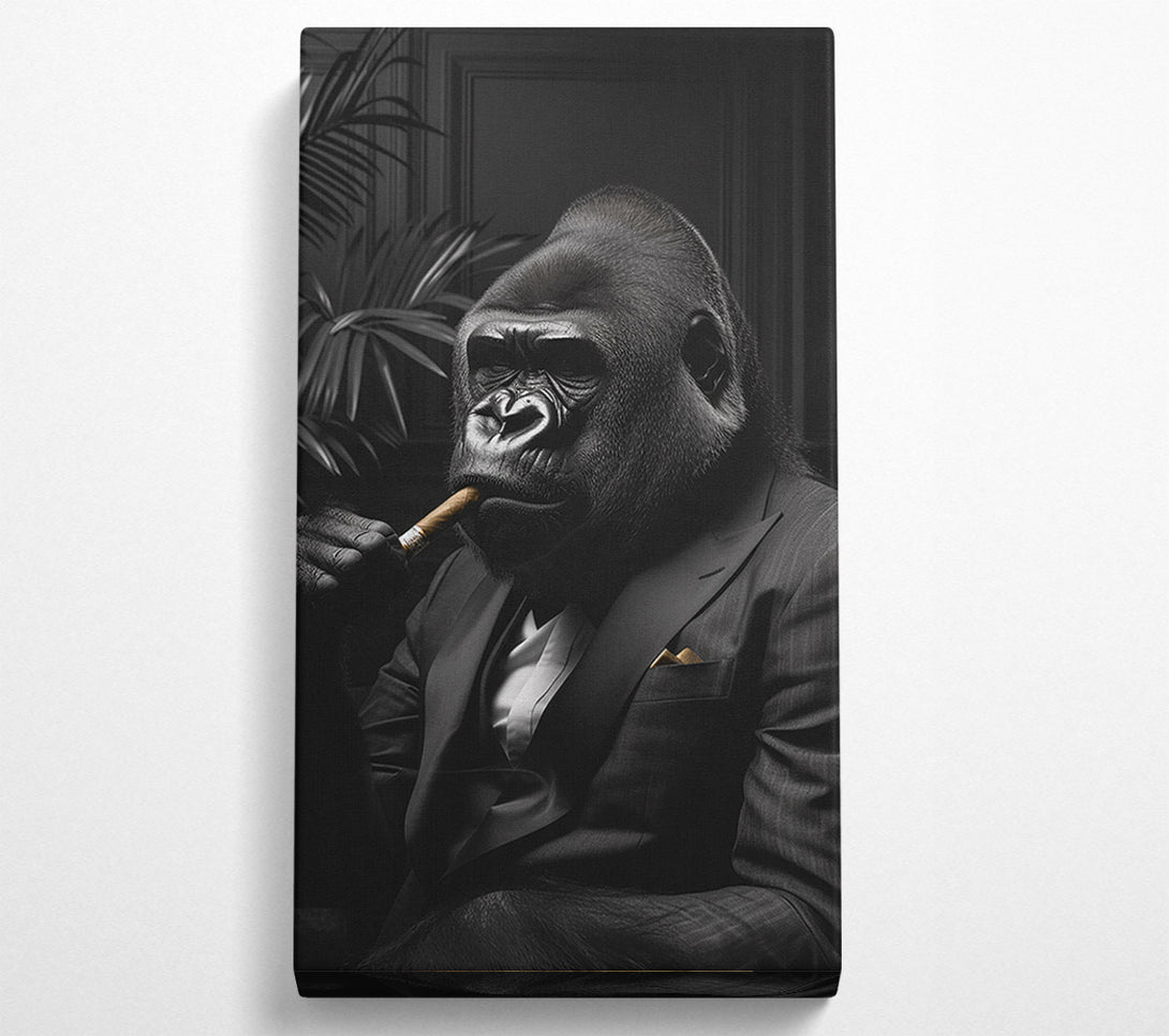  A Canvas Print of Rich Gorilla Smoking Canvas Art