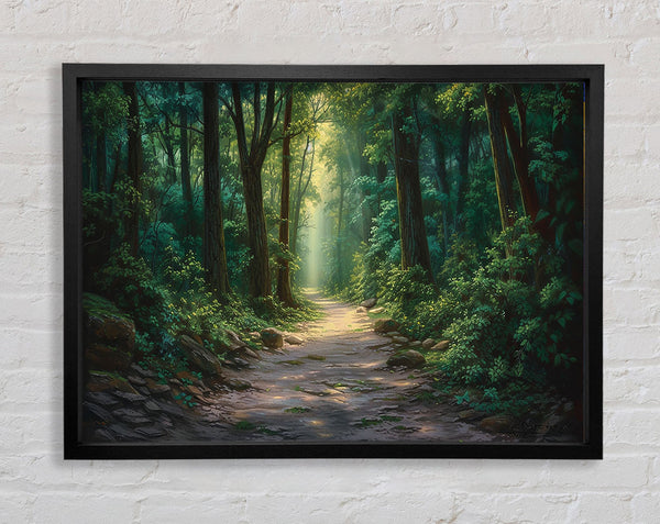 Scenic Walk Wood Framed Print