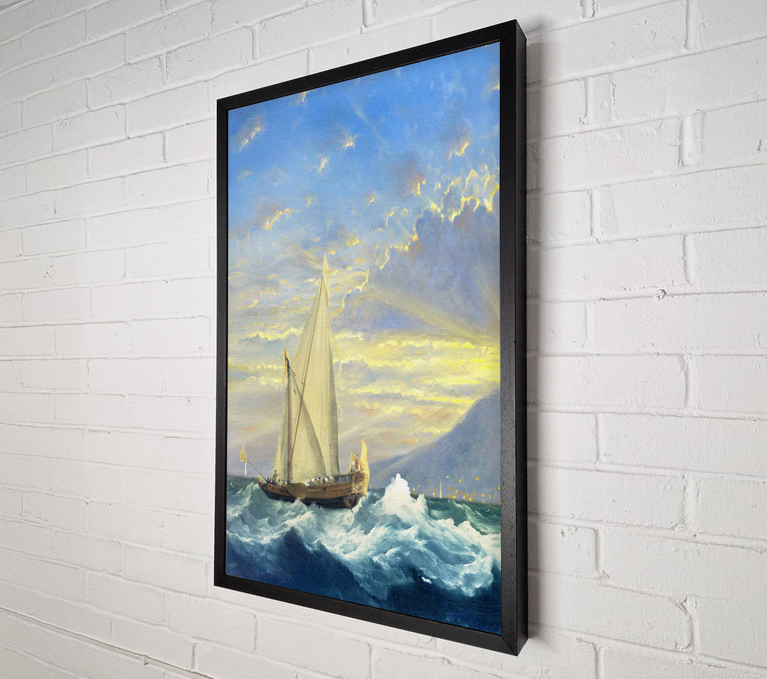  A Canvas Print of Ship Rough Sea Canvas Print